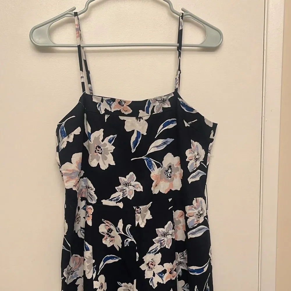 Banana Republic Floral‎ Linen Wide Leg Jumpsuit